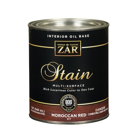 ZAR Semi-Transparent Moroccan Red Oil-Based Polyurethane Wood Stain 1 qt 51712